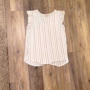 LOFT - Flutter Sleeve Blouce - Size Medium